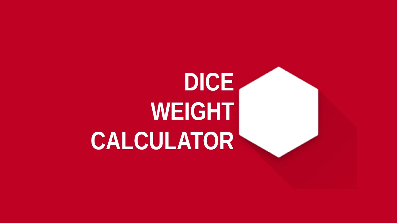 DnD Dice Weight Calculator